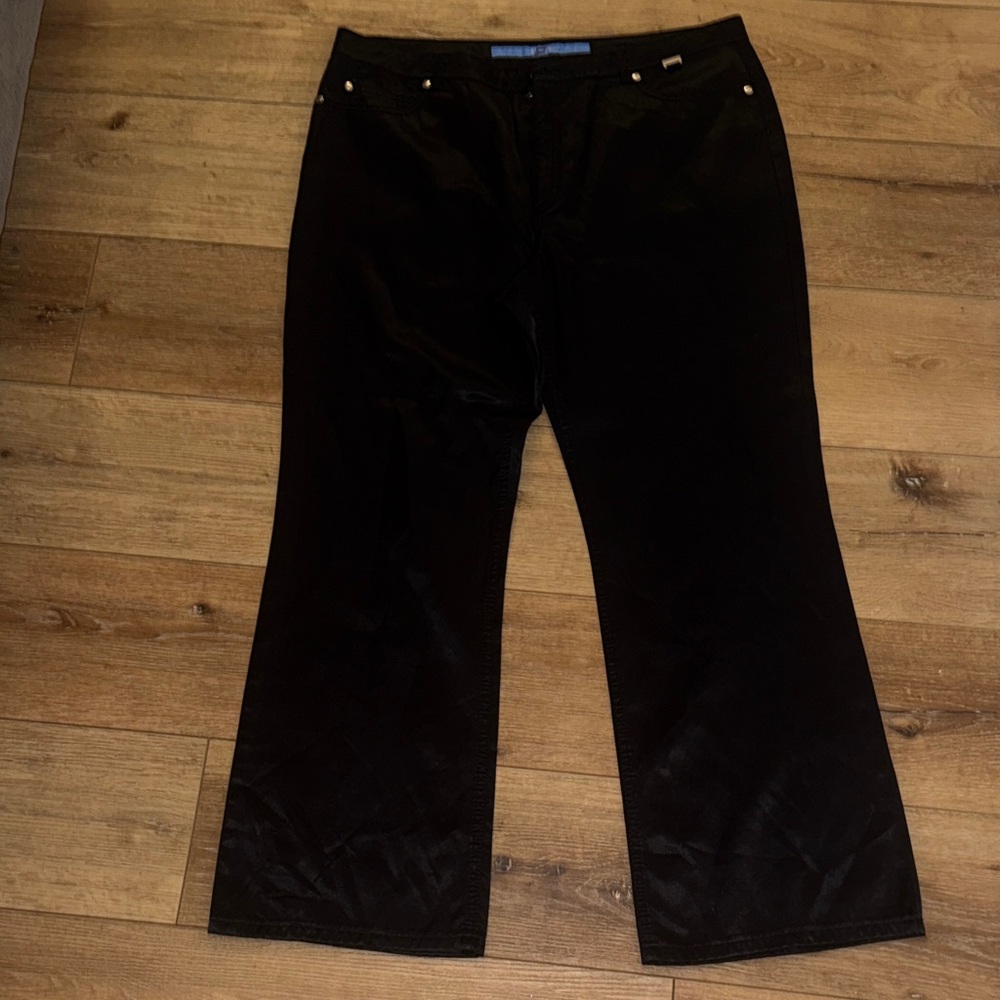 Escada Sport Pants US 14 Black Straight Leg Cotton blend made in Italy